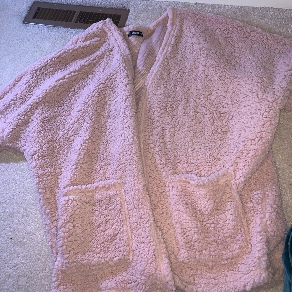 Light pink Sherpa cardigan